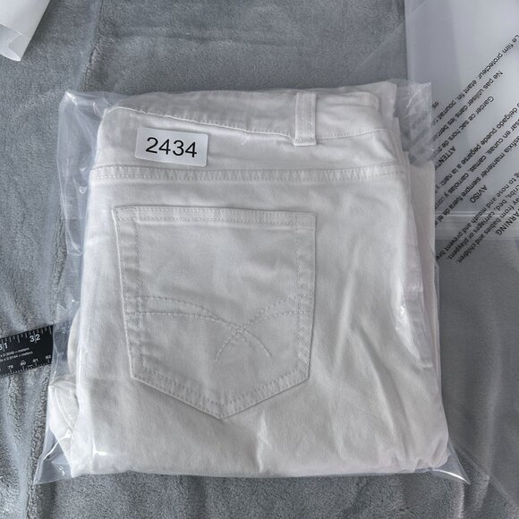 Croft & Barrow Wide Leg Jeans Womens Size 12 Average Natural Fit Stretch White - Picture 12 of 12